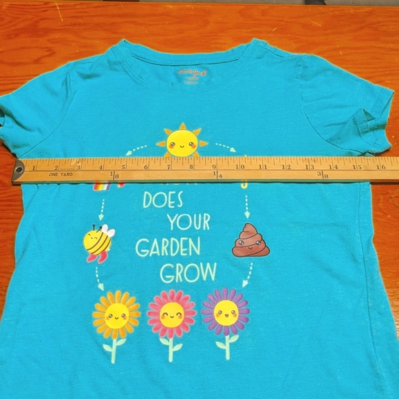 Mint Green Cat & Jack L (10/12) #How Does Your Garden Grow Children's Tee Shirt - Picture 5 of 6